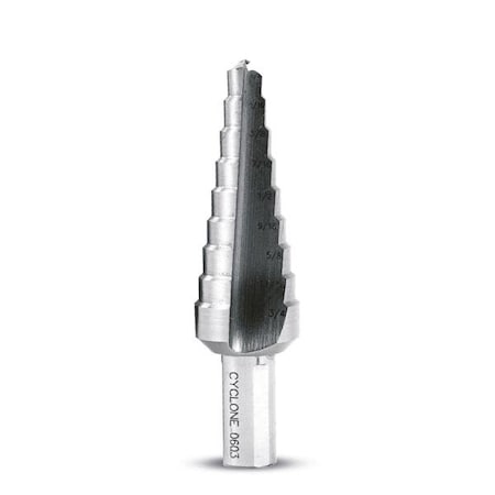 Evolution 1/4 To 3/4" Straight Flute Step Drill SD-9